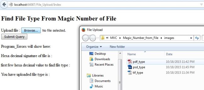 click on browse button